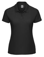 539F Russell Ladies Classic Polycotton Polo - Black - 539F
