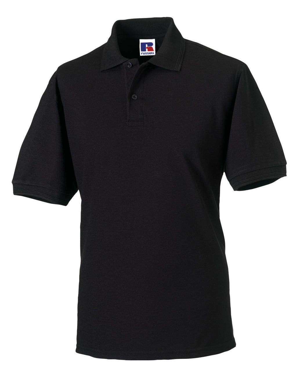 599M Russell Hardwearing Polycotton Polo - Black - 599M