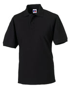 599M Russell Hardwearing Polycotton Polo - Black - 599M