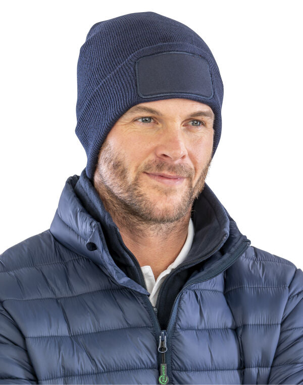 RC927X Result Recycled Double Knit Printer Beanie