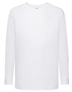 61007 FOTL Kids Valueweight Long Sleeve T - White - 61007