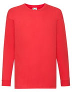 61007 FOTL Kids Valueweight Long Sleeve T - Red - 61007