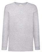 61007 FOTL Kids Valueweight Long Sleeve T - Heather Grey - 61007