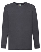 61007 FOTL Kids Valueweight Long Sleeve T - Dark Heather - 61007