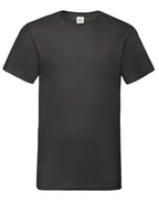 61066 FOTL Mens Valueweight V-Neck T - Black - 61066