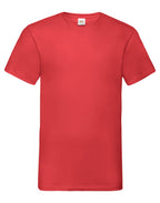 61066 FOTL Mens Valueweight V-Neck T - Red - 61066