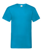 61066 FOTL Mens Valueweight V-Neck T - Azure Blue - 61066