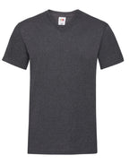 61066 FOTL Mens Valueweight V-Neck T - Dark Heather - 61066