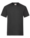 Fruit of the Loom Men's Heavy T-Shirts 3 Pack Plain Workwear Tees - Black