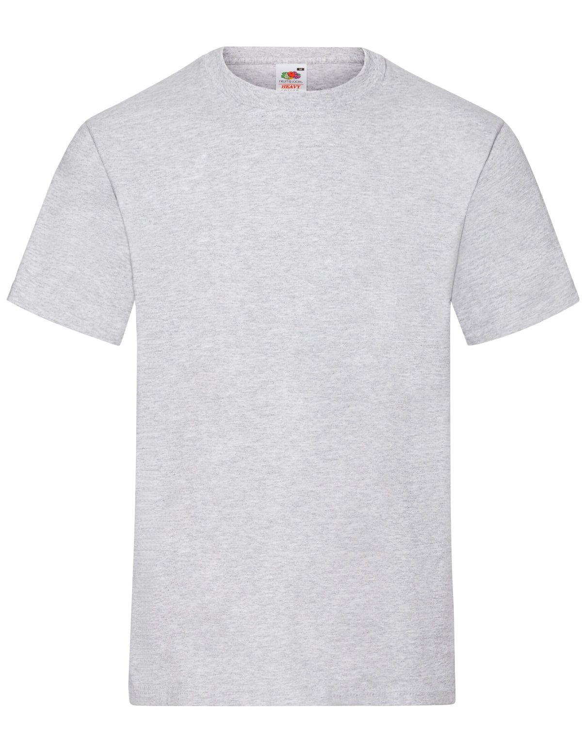 Fruit of the Loom Men's Heavy T-Shirts 3 Pack Plain Workwear Tees - Heather Grey