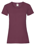 61372 FOTL Ladies Valueweight T - Burgundy - 61372