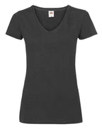 61398 FOTL Ladies Valueweight V Neck T - Black - 61398