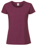 61424 FOTL Ladies Ringspun Premium T - Burgundy - 61424