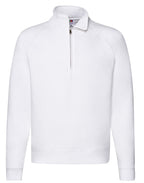 62032 FOTL Mens Premium Zip Neck Sweat - White - 62032