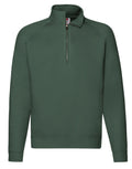 62032 FOTL Mens Premium Zip Neck Sweat - Bottle Green - 62032