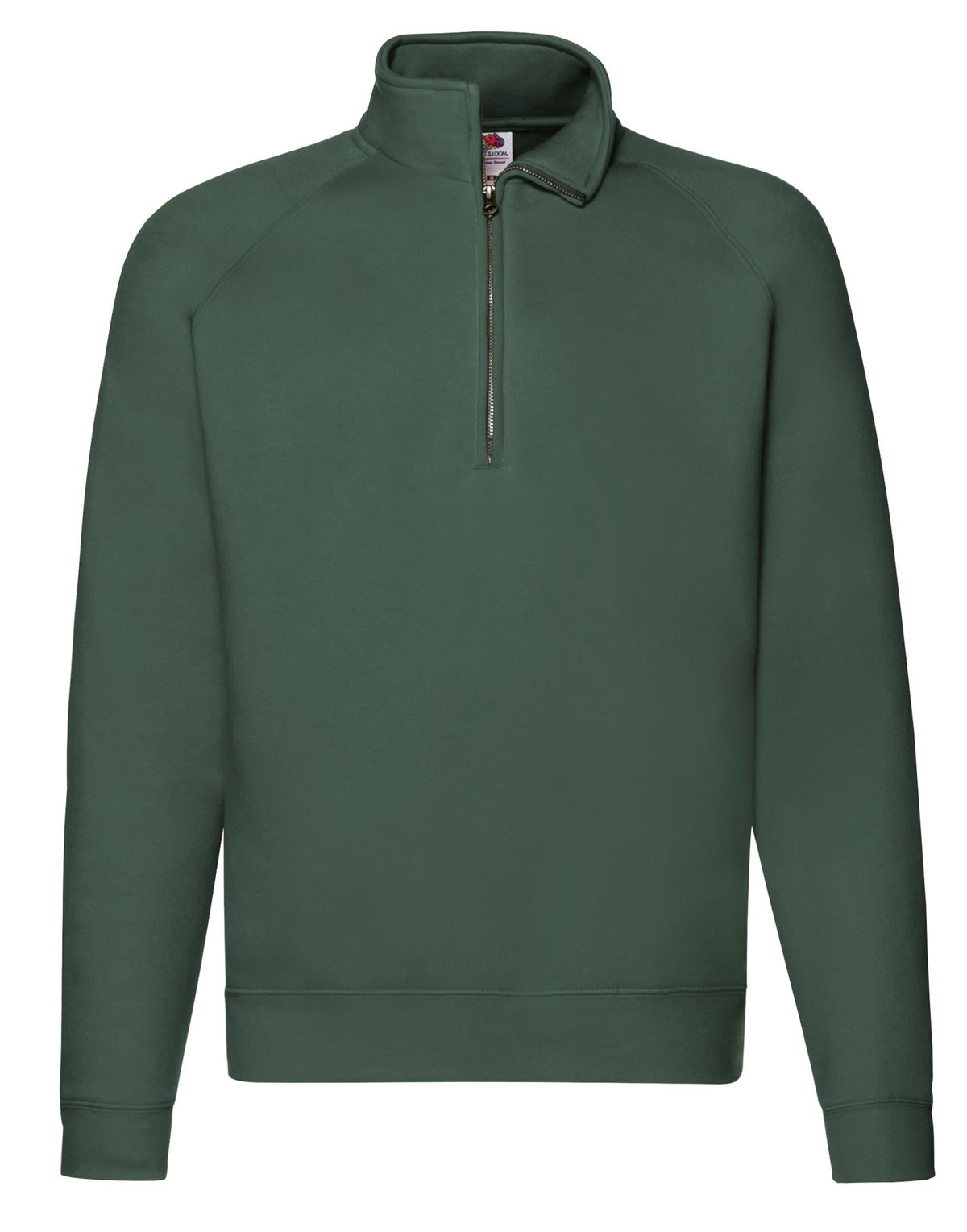 62032 FOTL Mens Premium Zip Neck Sweat - Bottle Green - 62032