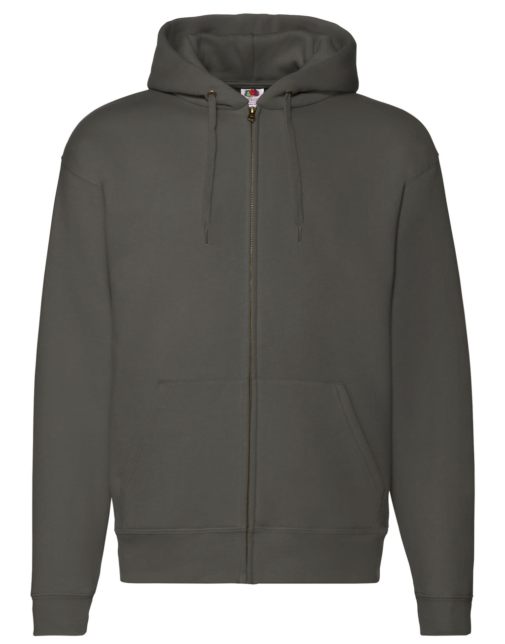 62034 FOTL Mens Premium Hooded Sweat Jkt - Charcoal - 62034
