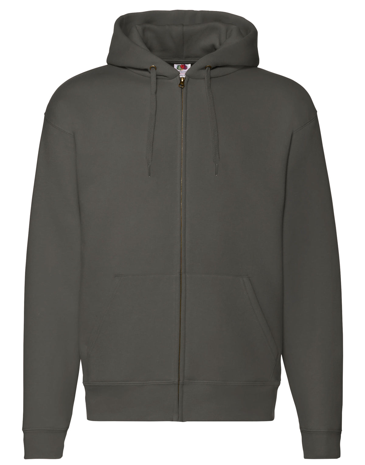 62034 FOTL Mens Premium Hooded Sweat Jkt - Charcoal - 62034