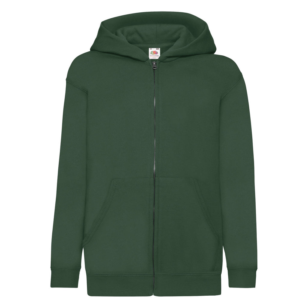 62045 FOTL Kids Classic Hooded Sweat Jacket - Bottle Green - 62045