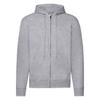 62062 FOTL Mens Classic Hooded Sweat Jacket - Heather Grey - 62062
