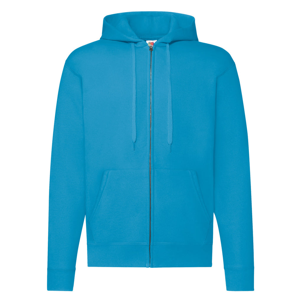 62062 FOTL Mens Classic Hooded Sweat Jacket - Azure Blue - 62062