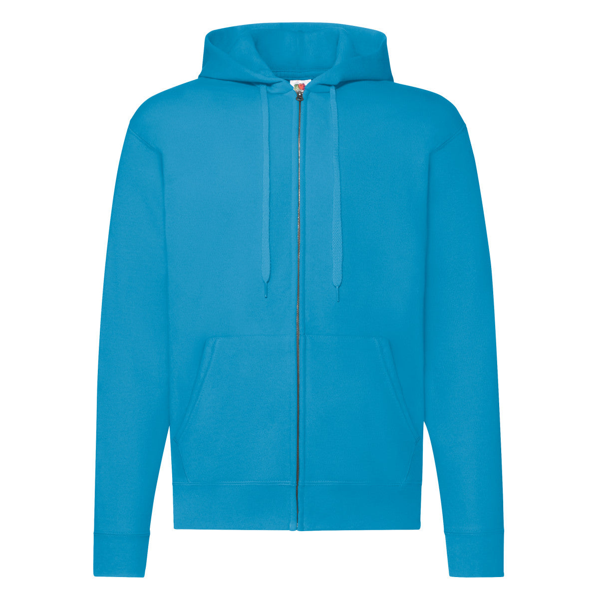 62062 FOTL Mens Classic Hooded Sweat Jacket - Azure Blue - 62062