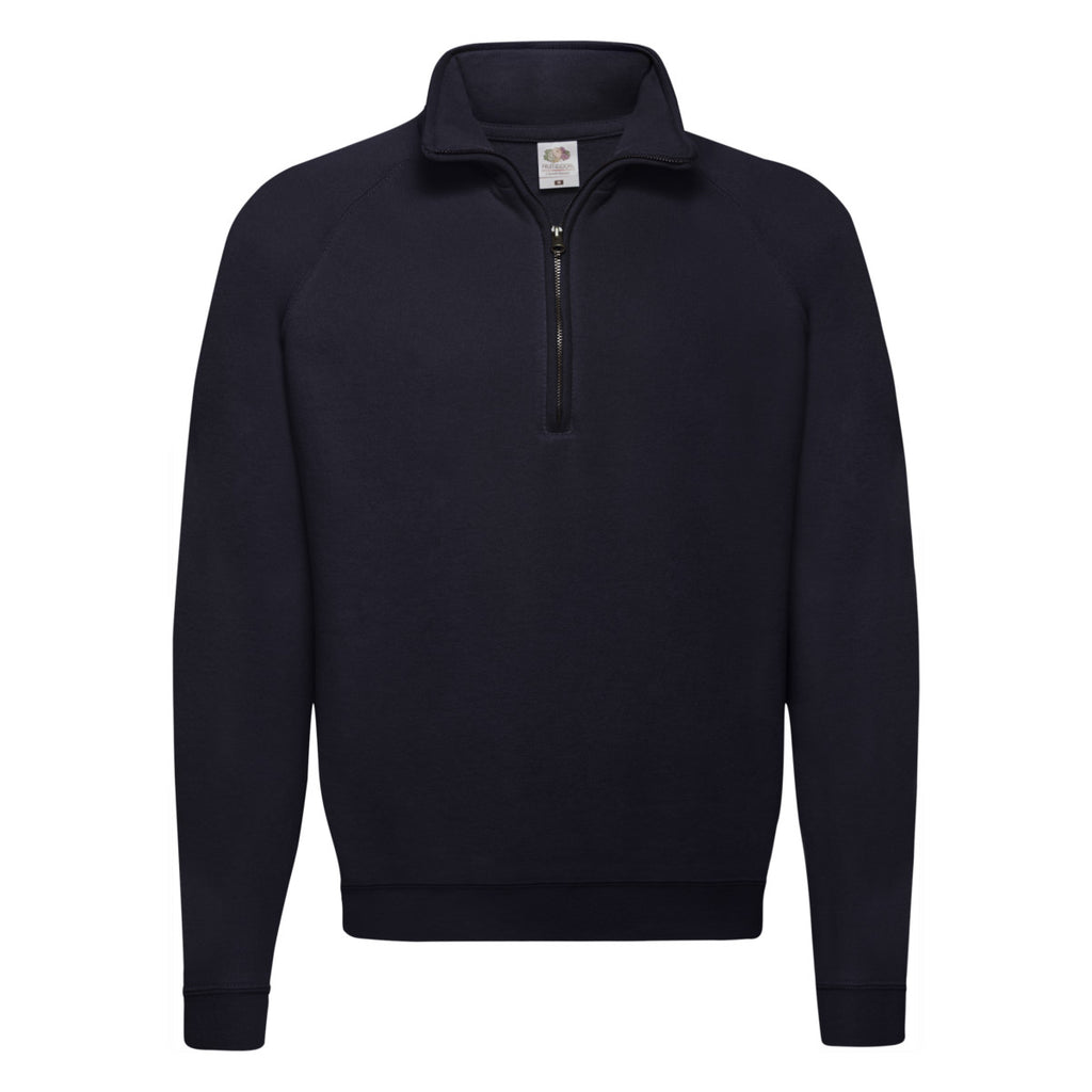 62114 FOTL Mens Classic Zip Neck Sweat - Deep Navy - 62114