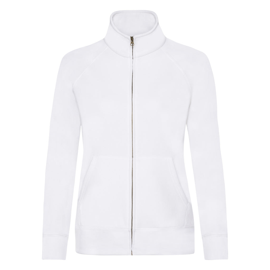 62116 FOTL Ladies Premium Sweat Jacket - White - 62116