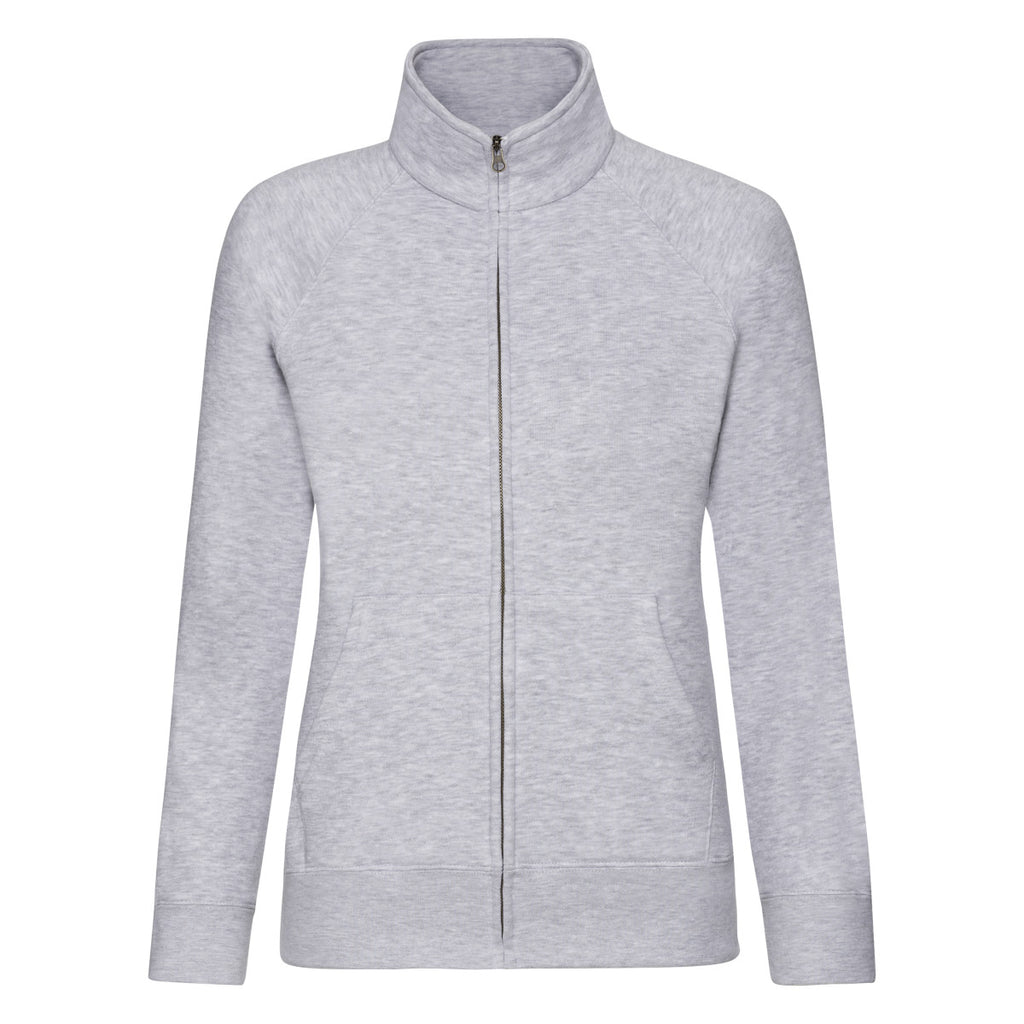 62116 FOTL Ladies Premium Sweat Jacket - Heather Grey - 62116