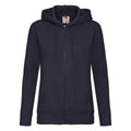 62118 FOTL Ladies Premium Hooded Sweat Jkt - Deep Navy - 62118