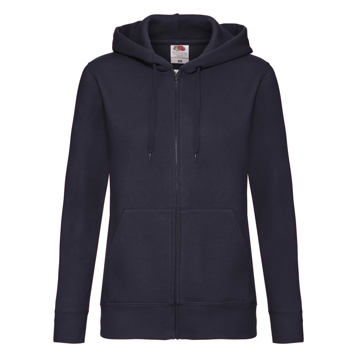 62118 FOTL Ladies Premium Hooded Sweat Jkt - Deep Navy - 62118