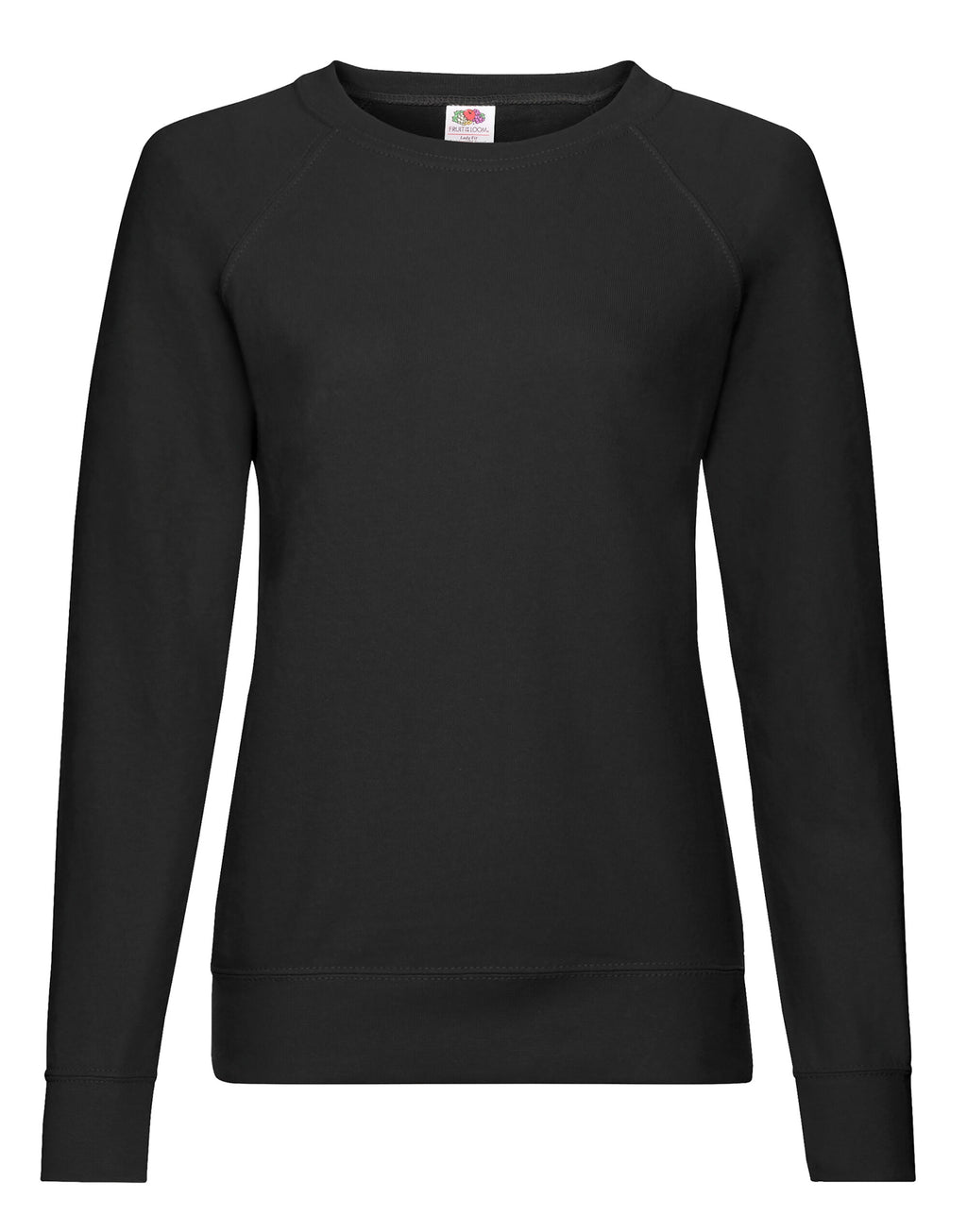62146 FOTL Ladies Lightweight Raglan Sweat - Black - 62146