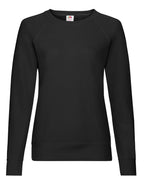 62146 FOTL Ladies Lightweight Raglan Sweat - Black - 62146