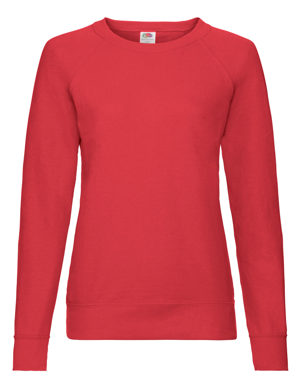 62146 FOTL Ladies Lightweight Raglan Sweat - Red - 62146