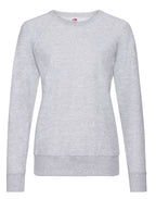 62146 FOTL Ladies Lightweight Raglan Sweat - Heather Grey - 62146