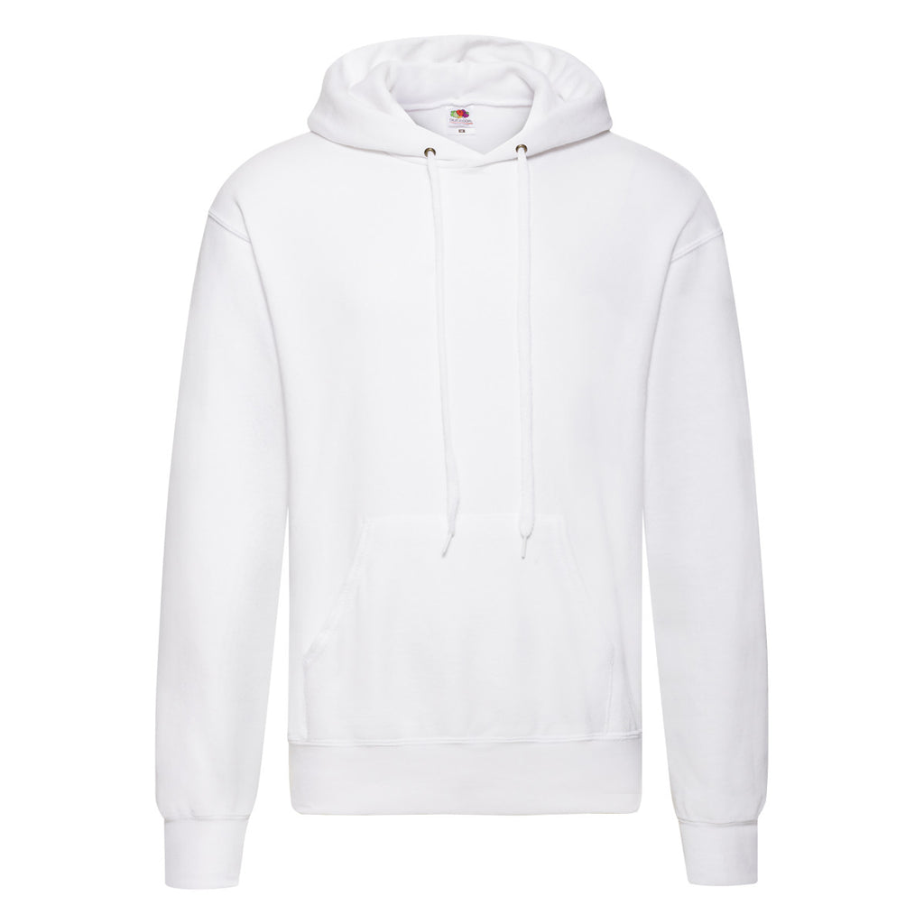 62208 FOTL Mens Classic Hooded Sweat - White - 62208