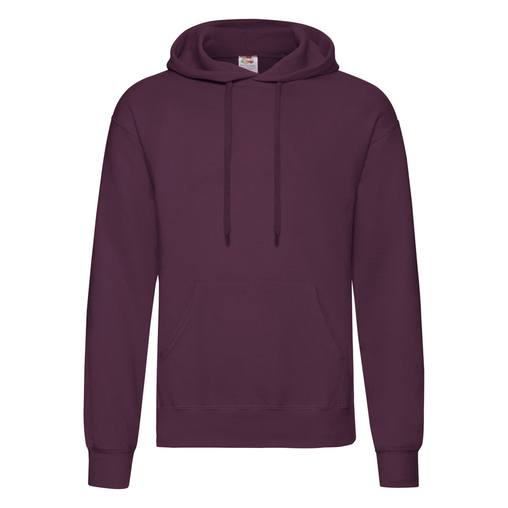 62208 FOTL Mens Classic Hooded Sweat - Burgundy - 62208