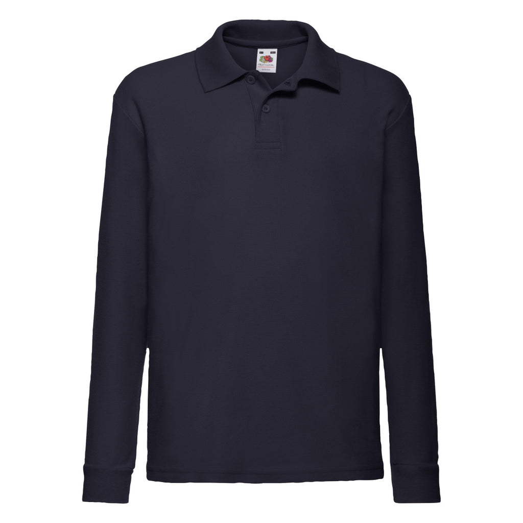 63201 FOTL Kids 65/35 Long Sleeve Polo - Deep Navy - 63201