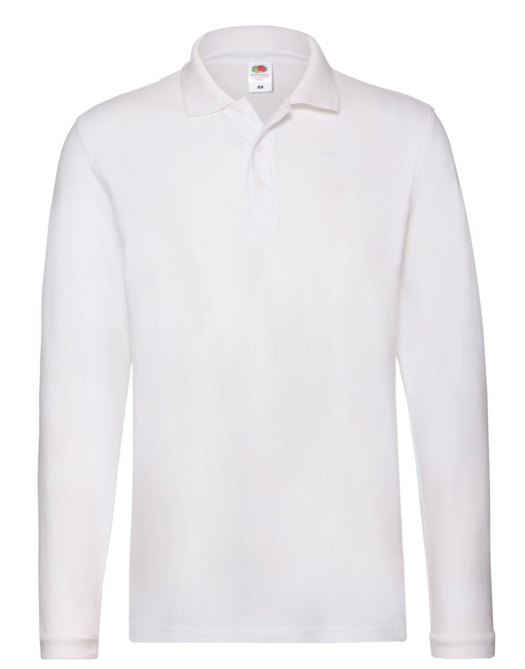 63310 FOTL Mens Premium Long Sleeve Polo - White - 63310