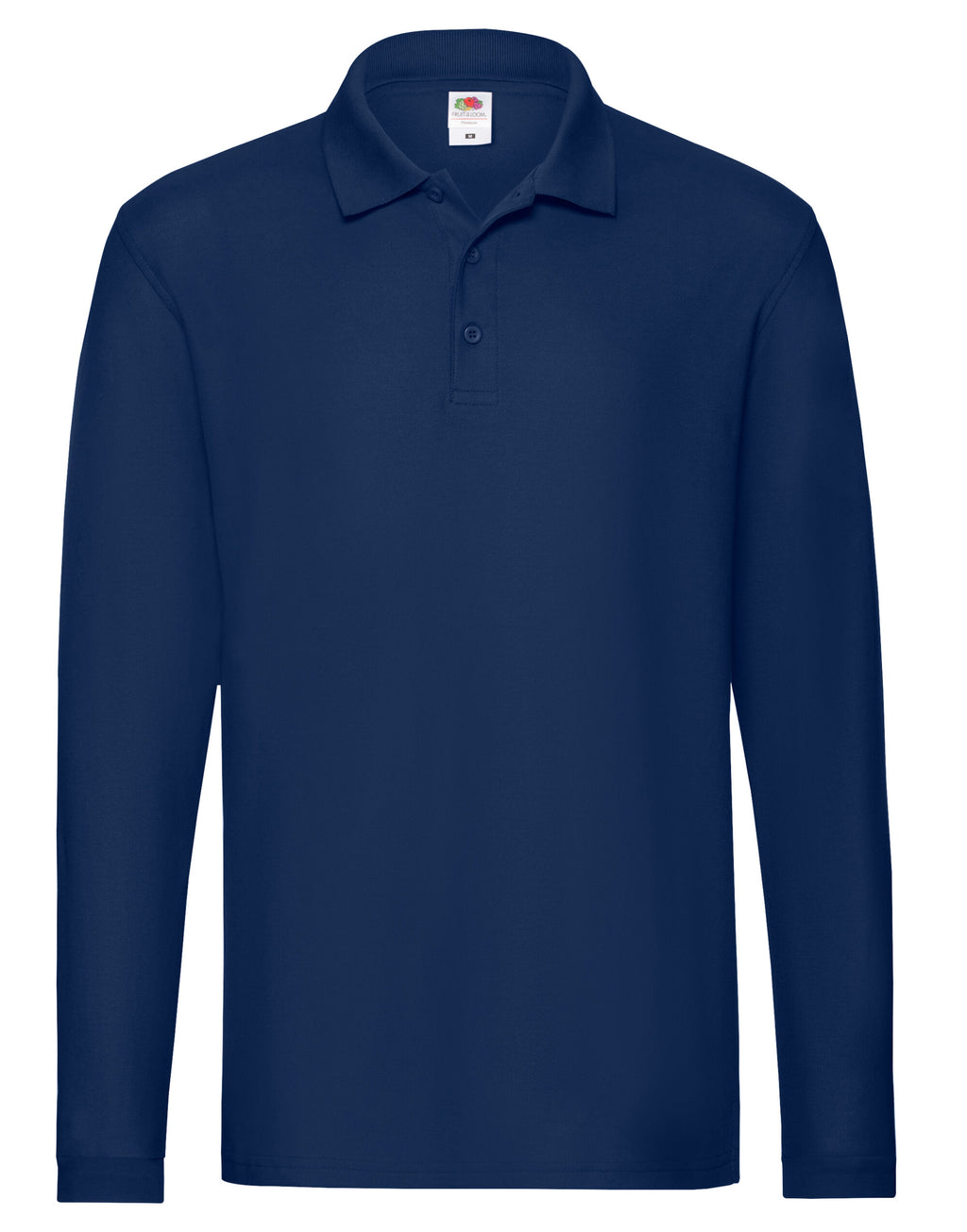 63310 FOTL Mens Premium Long Sleeve Polo - Navy Blue - 63310
