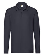 63310 FOTL Mens Premium Long Sleeve Polo - Deep Navy - 63310