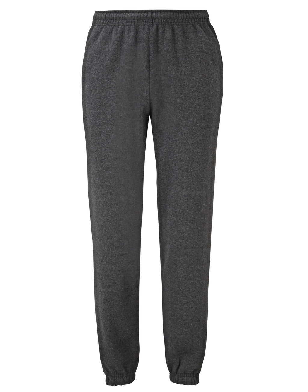 64026 FOTL Mens Classic Elastic Cuff Jog Pants - Dark Heather - 64026