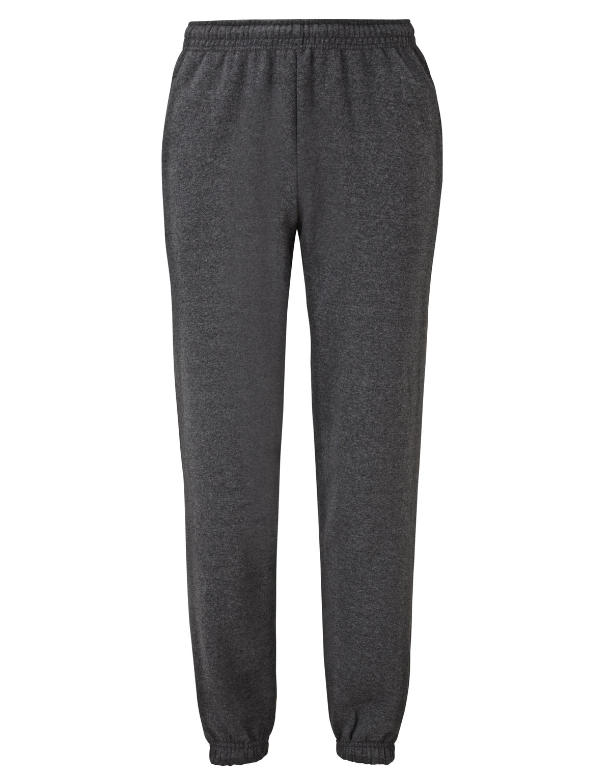 64026 FOTL Mens Classic Elastic Cuff Jog Pants - Dark Heather - 64026