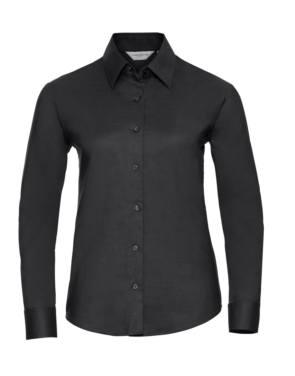 932F Russell Collection Lady LS Tailor Oxford - Black - 932F