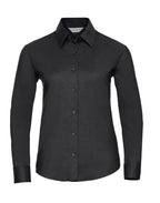 932F Russell Collection Lady LS Tailor Oxford - Black - 932F