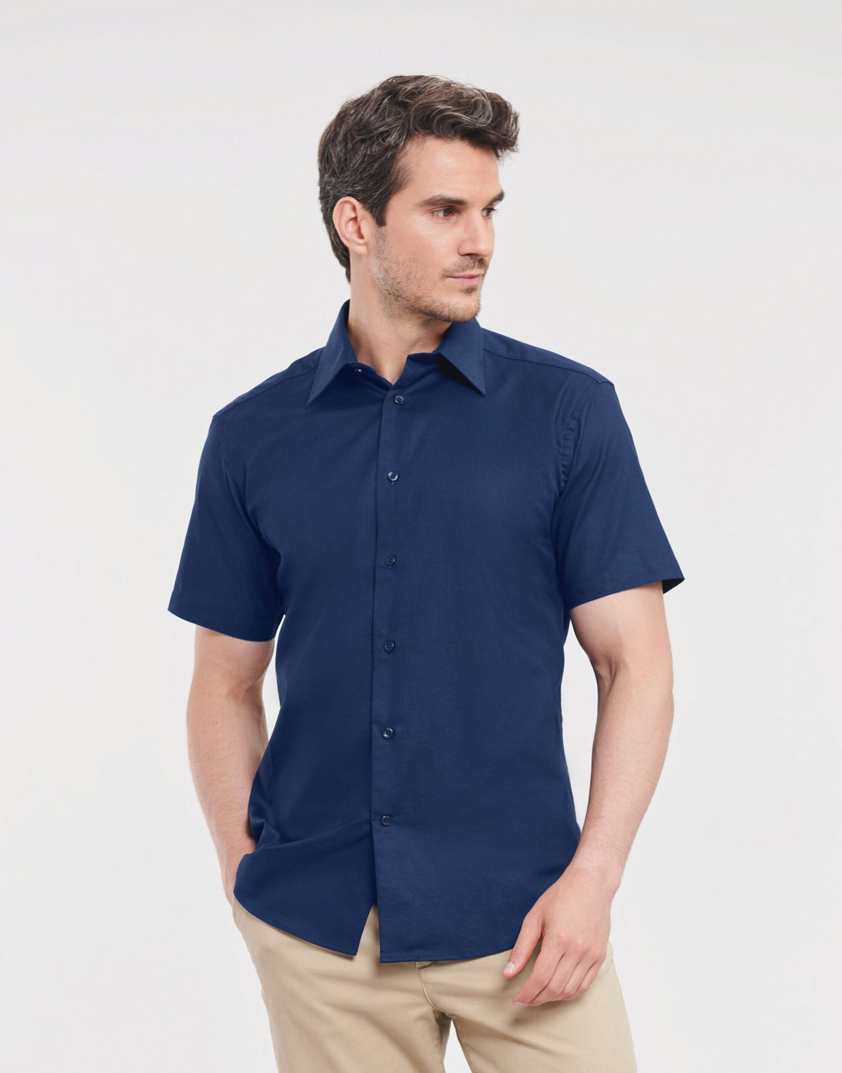 923M Russell Collection Mens SS Tailor Oxford