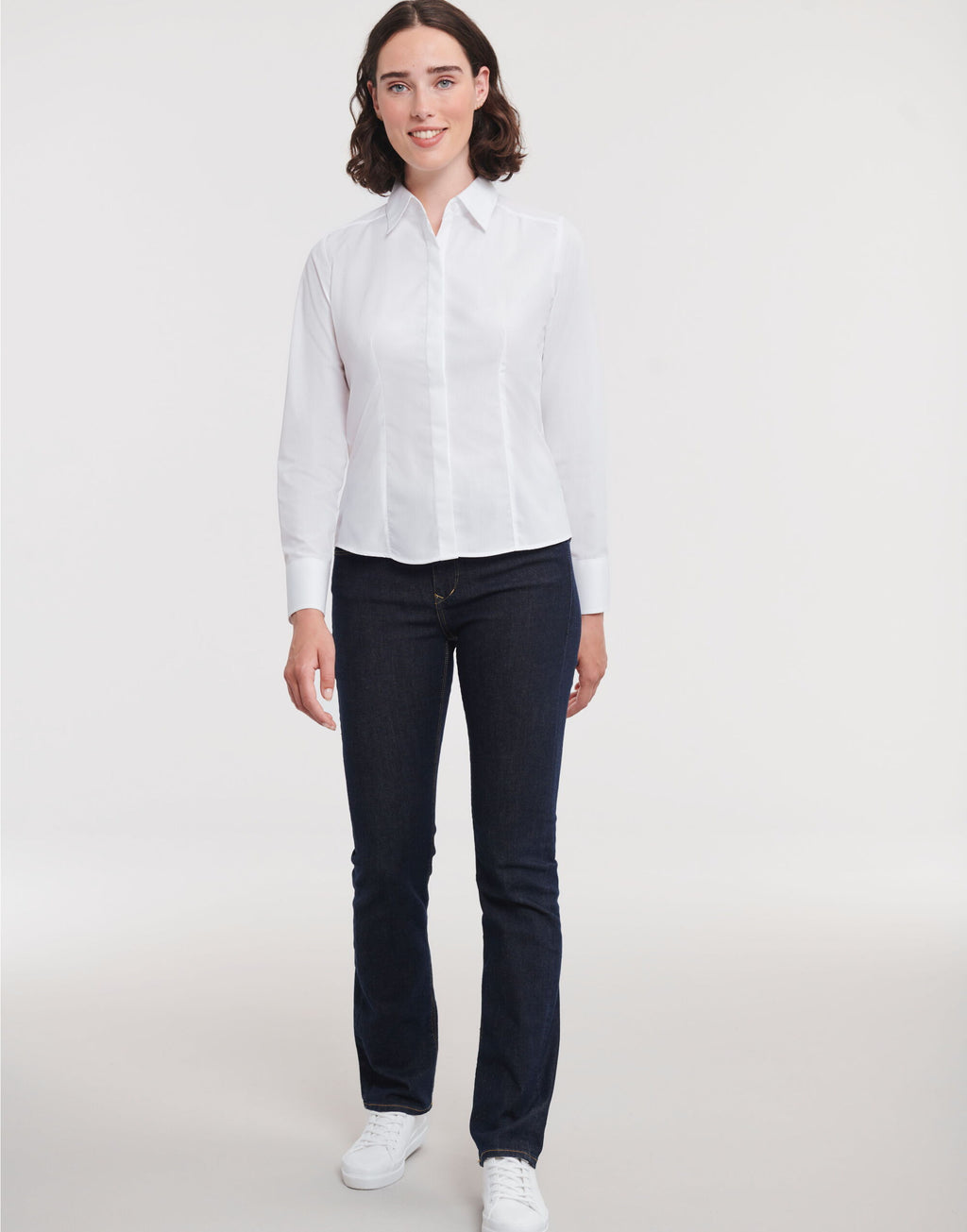 924F Russell Collection Lady LS Fitted Poplin