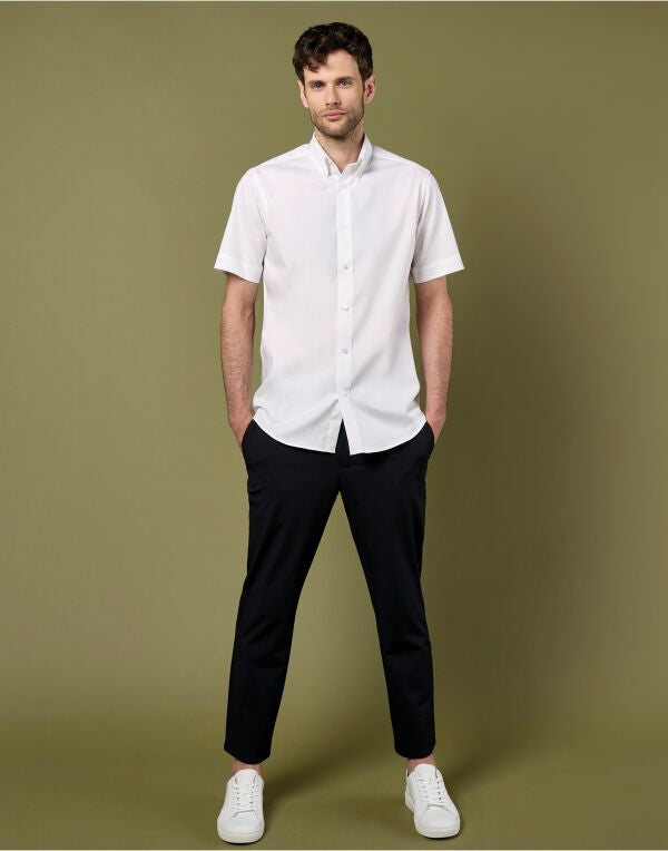 Kustom Kit Mens SS Tailored Oxford Shirt