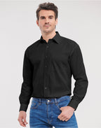 936M Russell Collection Mens LS PureCot Shirt
