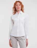 936F Russell Collection Lady LS PureCot Shirt